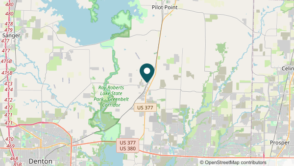 Service area map for Aubrey